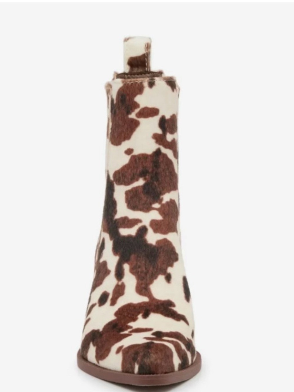 Dolce Vita Brown and Cream Cow-Print Steffi Bootie. Size 6.5 - Picture 3 of 8